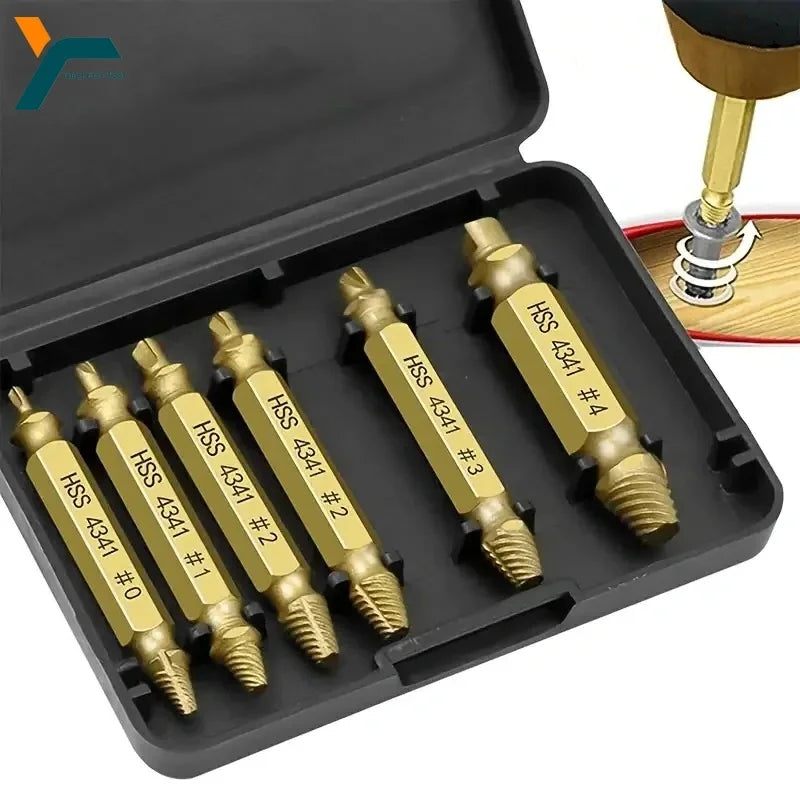 Damaged Screw Extractor Drill Bit Set – High Speed Steel