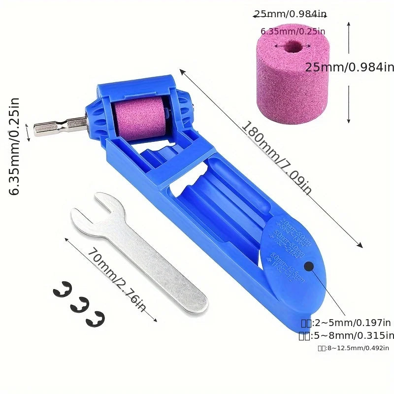 Portable Nail Drill Bit Sharpener With Grinding Wheel