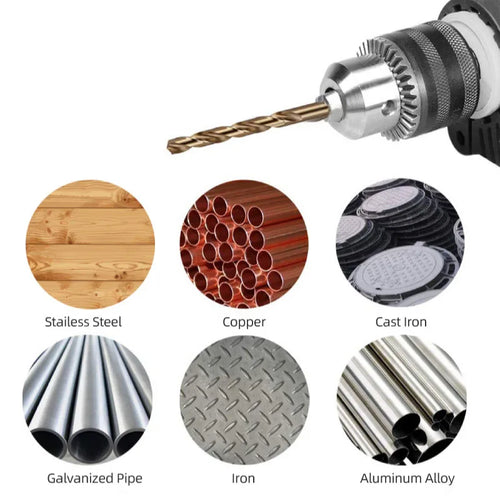 Titanium-Coated HSS Twist Drill Bit Set For Power Tools