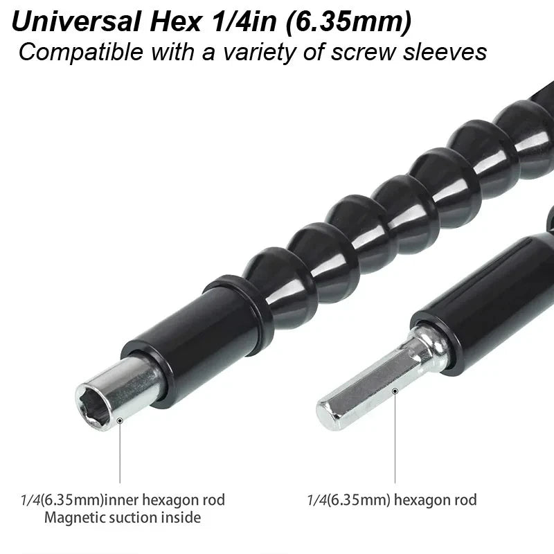 Angle Drill Adapter Set With Flexible Extension Shaft