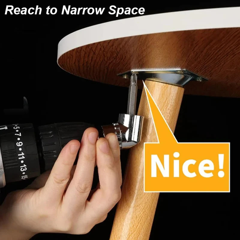 Angle Drill Adapter Set With Flexible Extension Shaft