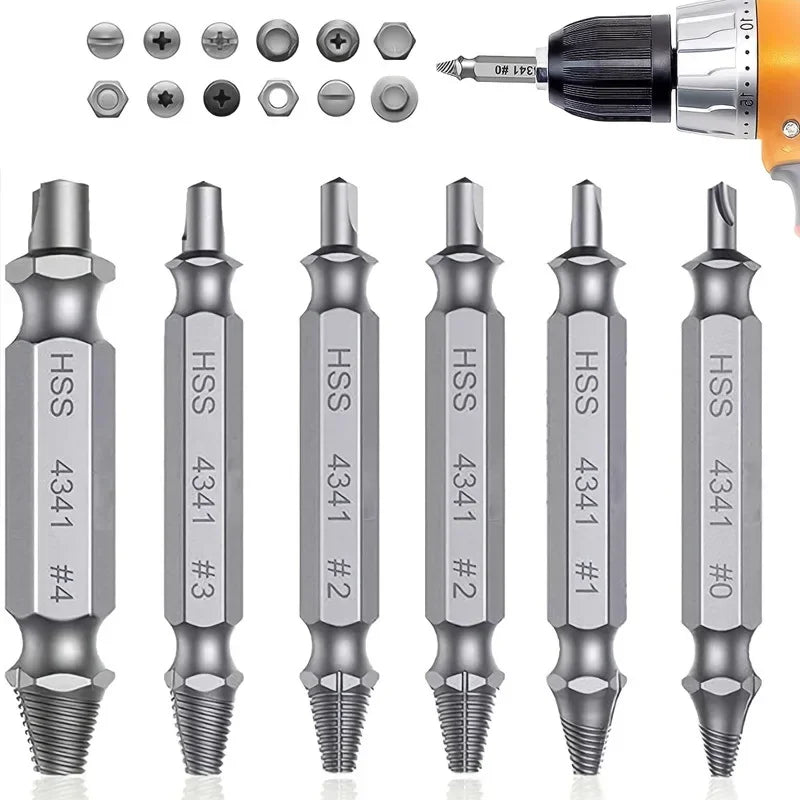 Damaged Screw Extractor Drill Bit Set – High Speed Steel