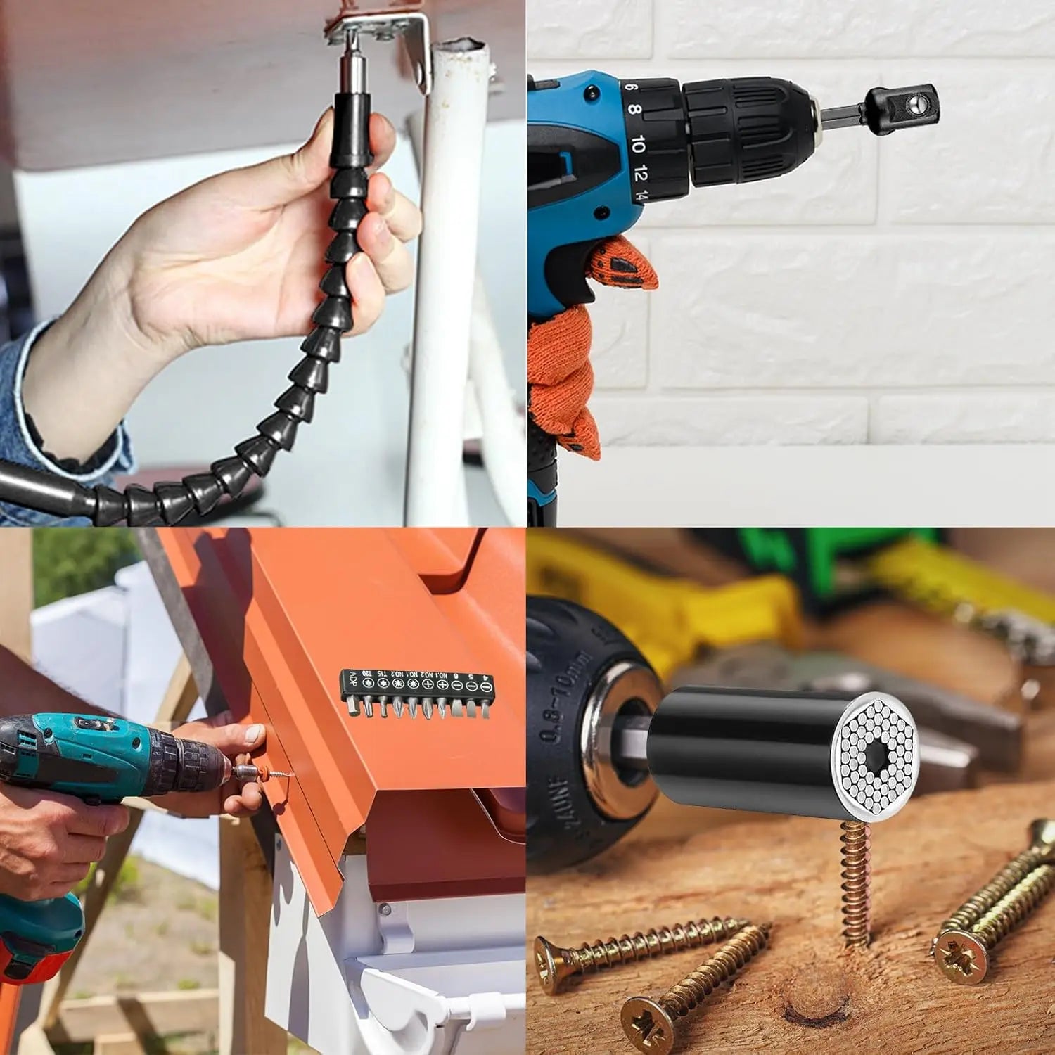 Flexible Drill Bit Extension Set – Right Angle & Socket Kit