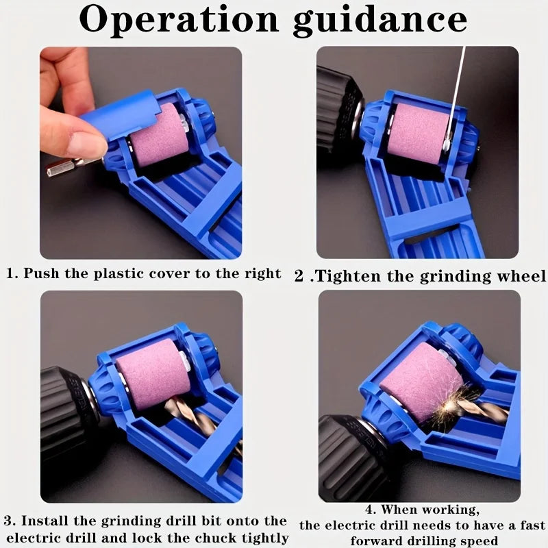 Portable Nail Drill Bit Sharpener With Grinding Wheel
