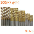 100-200 piece Titanium-Coated Drill Bit Set